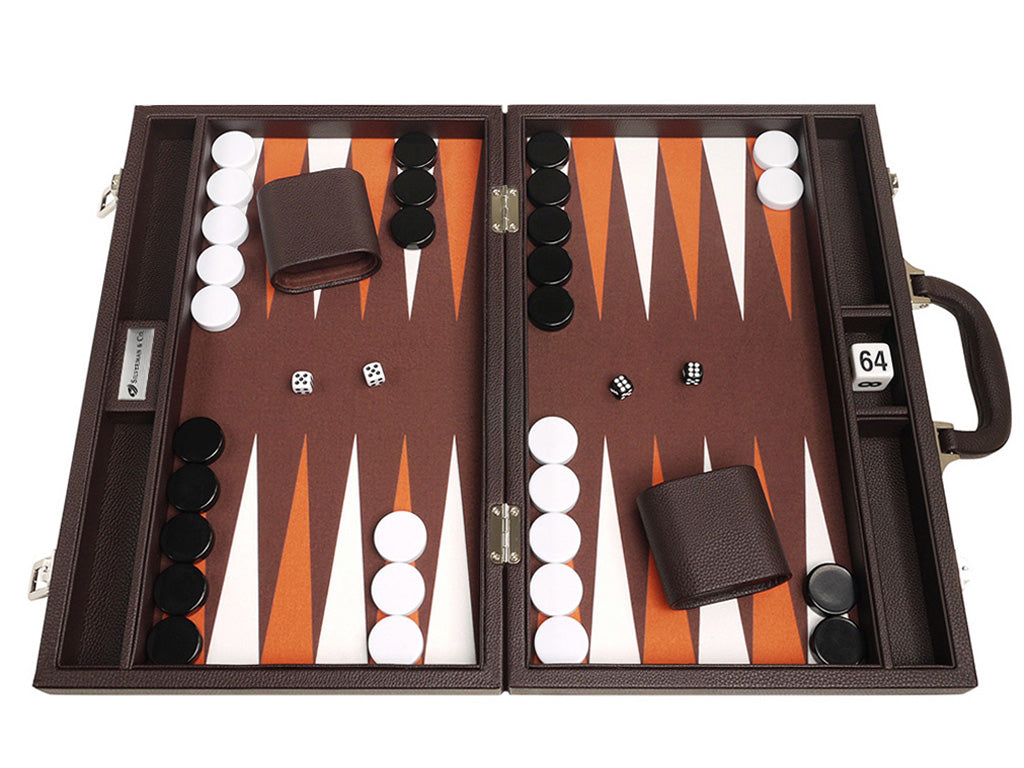 Set De Backgammon Premium 40 X 53 Cm - Points Noir, Rouge Écarlate Et Bleu Patriot