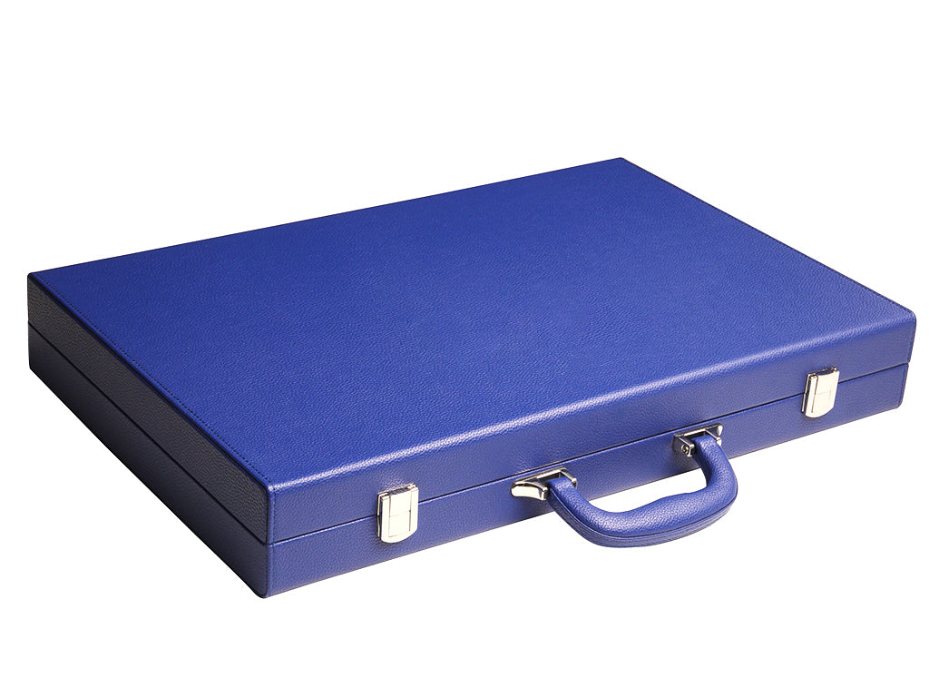 19-inch Premium Backgammon Set - Indigo Blue - American-Wholesaler Inc.
