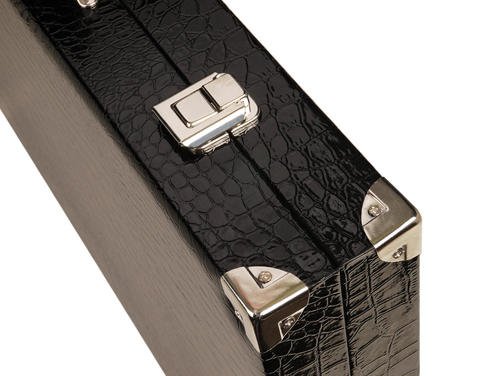 
                  
                    21-inch Tournament Backgammon Set, Wycliffe Brothers - Black Croco Board with Cream Field - Gen III - EUR - American-Wholesaler Inc.
                  
                